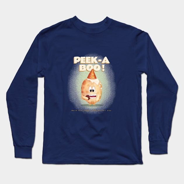 Peek A Boo ! Kids Design Memes Long Sleeve T-Shirt by Dody